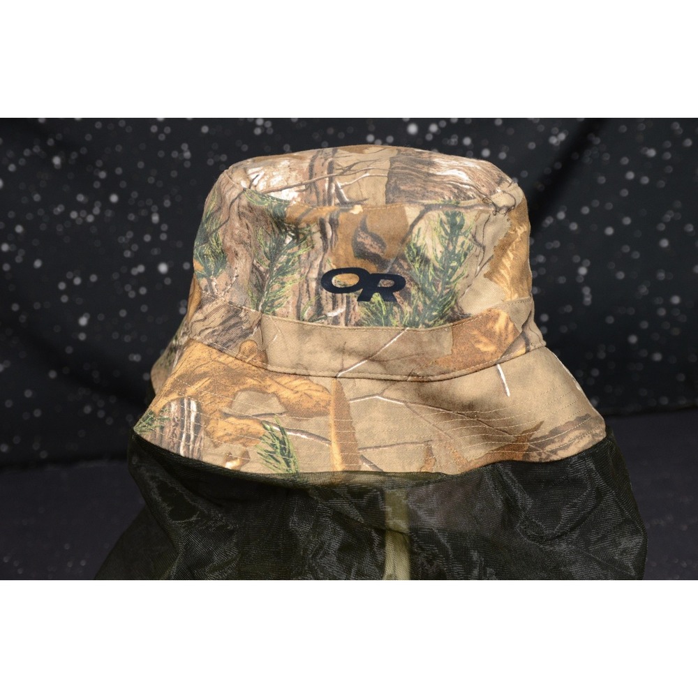 Outdoor Research Bug Bucket Boonie Hat Mens Large Brown Realtree Camo Hunting